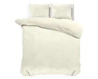 Sleeptime Velvet Uni Dekbedovertrek Creme 140 x 220 cm - thumbnail