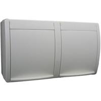 Busch-Jaeger 20/2 EW-54 Ocean (opbouw) Wandcontactdoos dubbel spatwaterdicht Wit - thumbnail