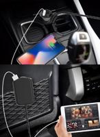 4-poorts USB lader voor in de auto (voor + achter), 9.6 A, black - thumbnail