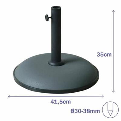 Marbueno Parasol Rond Beton 41,5x35 cm 15KG Grijs Tuin, Zwembad en Terras 10446 Marbueno Parasol Rond Beton 41,5x35 cm 15KG Grijs Tuin, Zwembad en Terras 10446