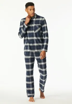 Schiesser Schiesser Heren Pyjama Long nightblue 182029 52/L