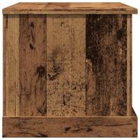 Opbergbox 70x40x38 cm bewerkt hout oud houtkleurig - thumbnail