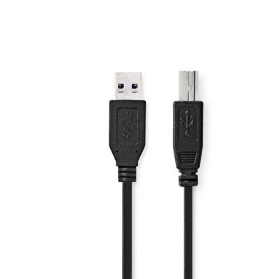 Nedis CCGB61100BK20 Usb-kabel Usb 3.2 Gen 1 Usb-a Male Usb-b Male 5 Gbps Vernikkeld 2.00 M Rond Pvc Zwart Doos Nedis CCGB61100BK20 Usb-kabel Usb 3.2 Gen 1 Usb-a Male Usb-b Male 5 Gbps Vernikkeld 2.00 M Rond Pvc Zwart Doos