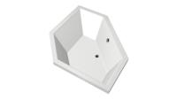 Xenz Society Hoekbad - 145x145x53 - afvoer Midden - acryl - wit 6860-01 - thumbnail