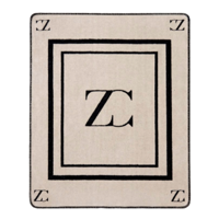 Plaid katoen - plaid ZC - plaid zwart & beige 70x90 - thumbnail