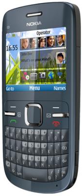 Nokia C3 smartphone (6,1 cm (2,4 inch) display, Bluetooth, 2 megapixel camera, QWERTZ-toetsenbord) grijs