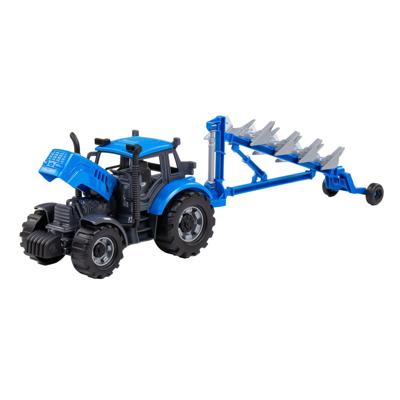 Cavallino tractor met ploeg blauw, schaal 1:32 Cavallino tractor met ploeg blauw, schaal 1:32