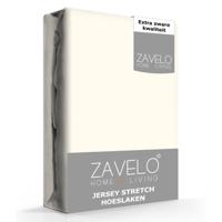 Zavelo® Jersey Hoeslaken Ivoor-2-persoons (140x200 cm) - thumbnail