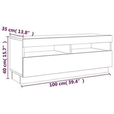 Tv-meubel met LED-verlichting 100x35x40 cm grijs sonoma eiken Tv-meubel met LED-verlichting 100x35x40 cm grijs sonoma eiken