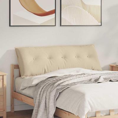 VidaXL Rugkussen crème 140 x 50 cm microvezel stof