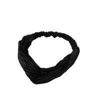 2 PCS Fashion Velvet Wide Cross Knot Headbands Women Elastic Hair Bands(Black) - thumbnail