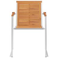 Tuinstoelen 4 st met kussens massief acaciahout - thumbnail