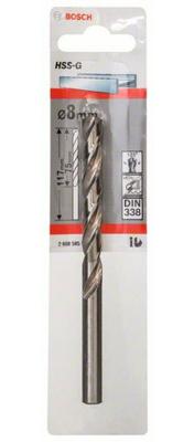 Bosch Accessories 2608585932 HSS Metaal-spiraalboor 8 mm Gezamenlijke lengte 117 mm Geslepen DIN 338 Cilinderschacht 1 stuk(s)