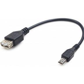 Gembird USB A – Micro B, 0,15 m – USB-kabel (0,15 m, USB A, micro USB B, mannelijk/vrouwelijk, rechts, rechts, zwart)