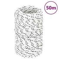Boottouw gevlochten 2 mmx50 m polyester wit - thumbnail
