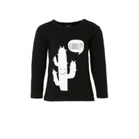 Babystyling baby longsleeve met tekst zwart - thumbnail