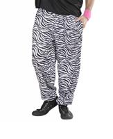 Baggy broek 80&apos;s zebra - thumbnail