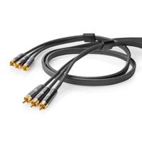 Nedis Composiet Videokabel | 3x RCA Male | 3x RCA Male | 2 m | 1 stuks - CVTB24300GY20 CVTB24300GY20 - thumbnail