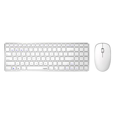Rapoo "9300M draadloos toetsenbord combo set wit