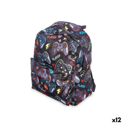 Schoolrugzak Pincello Games Multicolour 28 x 12 x 22 cm 22 x 28 x 12 cm (12 Stuks)