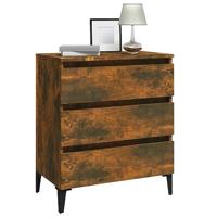 Dressoir 60x35x69 cm bewerkt hout gerookt eikenkleurig - thumbnail