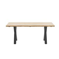 Zeus dining tafel 180x100 carbon black/teak look/X-stijl Garden Impressions - Garden impressions - thumbnail