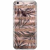 iPhone 6/6s transparant hoesje - Rose gold leaves - thumbnail