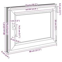 Kelderraam "RISOR" 80x60 cm draai- en kiephoek DIN rechts wit - thumbnail