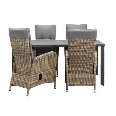 Le Sud tuinset Verona verstelbaar Limousin - 5-delig