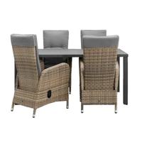 Le Sud tuinset Verona verstelbaar Limousin - 5-delig - thumbnail