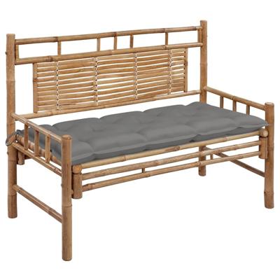 VidaXL Tuinbank met kussen 120 cm bamboe