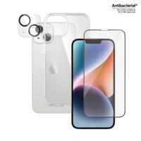 PanzerGlass™ iPhone 14 bundel – displaybescherming, camera-beschermglas en iPhone-beschermhoes, volledige bescherming van gehard glas met volledige afdekking, krasbestendig en onbreekbaar - thumbnail
