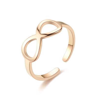 Subtiele Infinity Ring - verstelbaar - Rosé goud