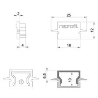 Deko Light 979040 Endkappe H-ET-01-10 Set 2 Stk, Weiß Profieleindkap Kunststof (l x b x h) 25 x 6 x 12 mm 1 stuk(s) - thumbnail