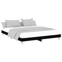 Bedframe zonder matras 180x200 cm spaanplaat zwart - thumbnail