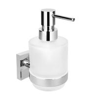 Zeepdispenser Sapho X-Square Hangend 200 ML Chroom / Melkglas - thumbnail
