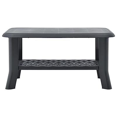 vidaXL Salontafel 90x60x46 cm kunststof antraciet vidaXL Salontafel 90x60x46 cm kunststof antraciet