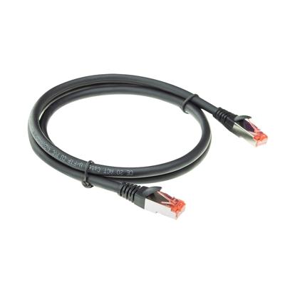 ACT FB5051 PVC U/FTP CAT6A High Flexibility Tangle-Free Patchkabel Snagless | RJ45 Connectoren | Zwart | 1,5 meter