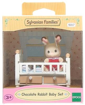 Actiefiguur Sylvanian Families Baby Rabbit Chocolate Bed - thumbnail