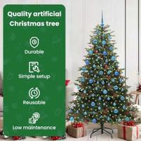 VidaXL Kunstkerstboom groen 180 cm pvc en metaal en plastic - thumbnail