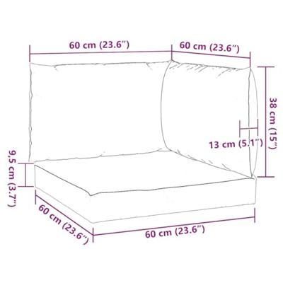 VidaXL Palletkussens 3 st oxford stof lichtblauw