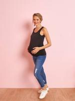 Set met 2 onderhemdjes voor de zwangerschap en borstvoeding set zwart - thumbnail