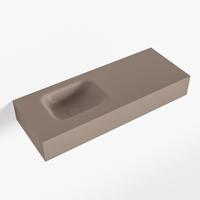 MONDIAZ LEX Smoke vrijhangende solid surface wastafel 80cm. Positie wasbak links - thumbnail