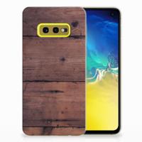 Samsung Galaxy S10e | Bumper Hoesje | Old Wood - thumbnail