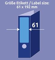 Rugetiket Avery breed 61x192mm zelfklevend blauw - thumbnail