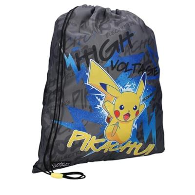 Gymtas Pokémon Pikachu 44x36x1cm zwart - thumbnail