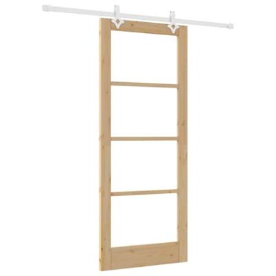 Schuifdeur met hardware set 83x202 cm van massief vurenhout