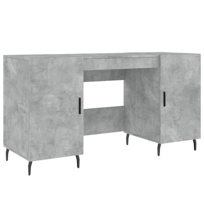 Bureau 140x50x75 cm bewerkt hout betongrijs