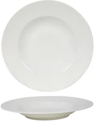 Diepbord porselein diamant 22x3cm wit