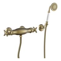 Douchemengkraan Tres Clasic Incl handdouche Verouderd Messing Tres - thumbnail